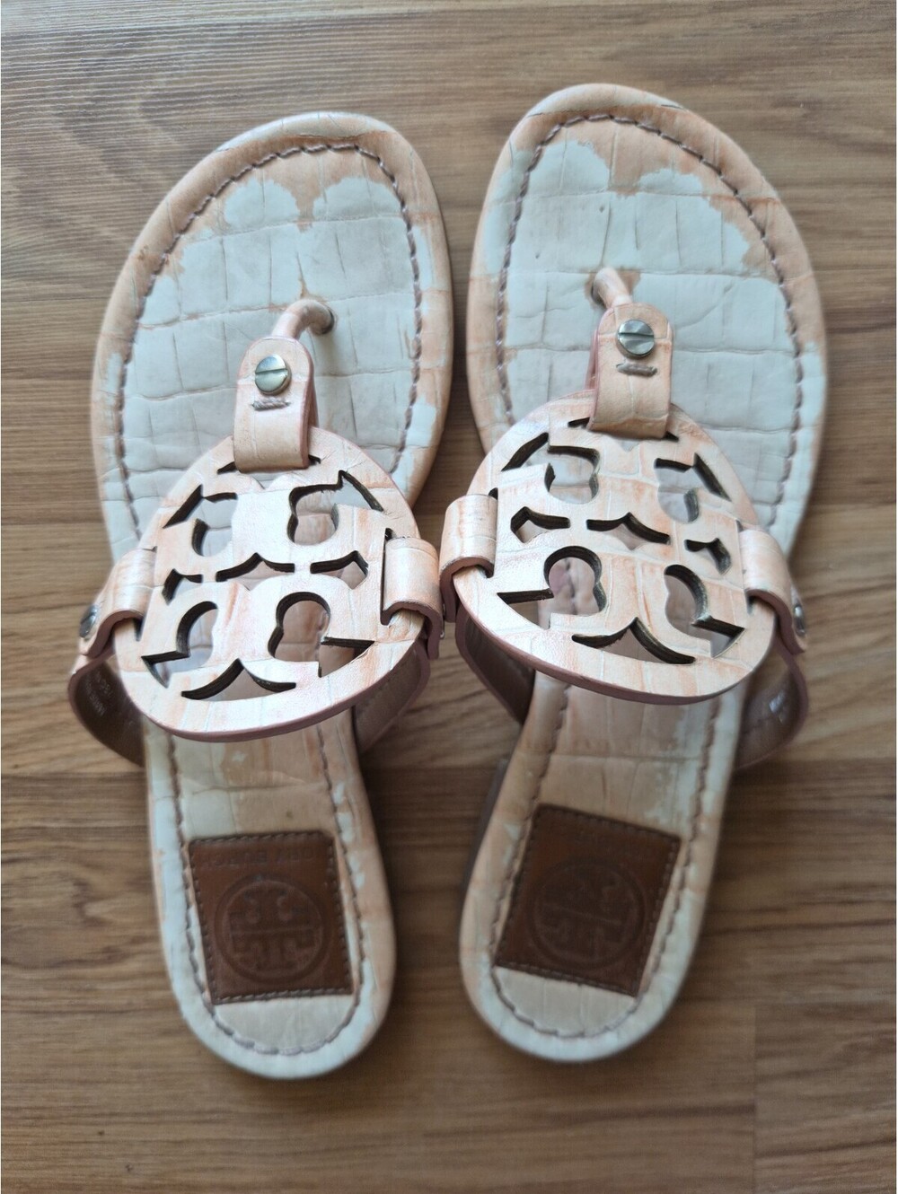 Tory Burch Women's Thong Sandals - Beige Size 5.5